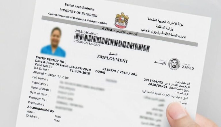 How Much Is A Work Visa For UAE